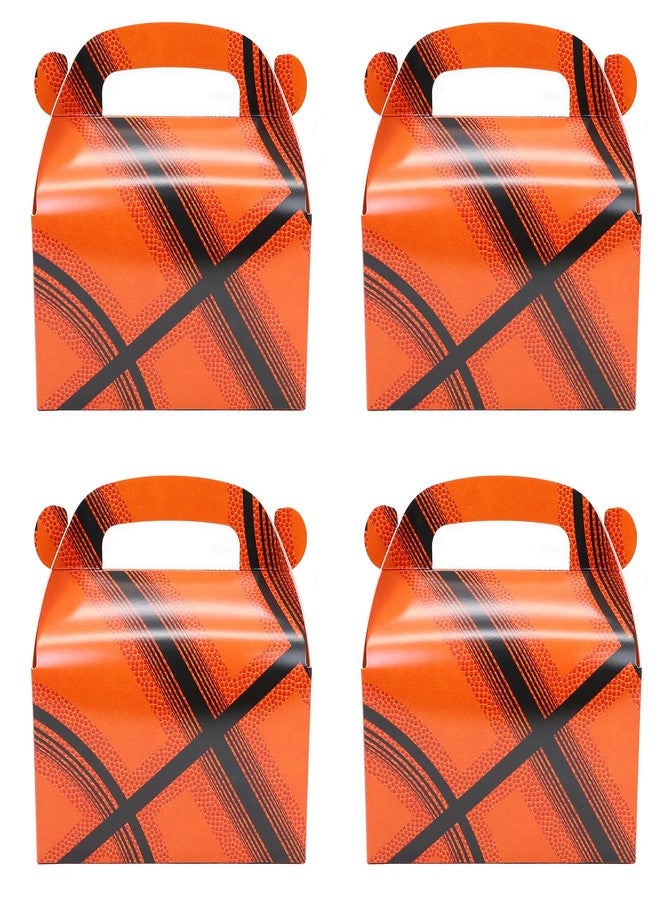 Oletx 24-Pack Basketball Party Favor Treat Boxes Pack, Goodie Boxes, Cardboard Gable Gift Boxes with Handles. Perfect for Basketball Sports Themed Party Decoration Supplies - Image 1